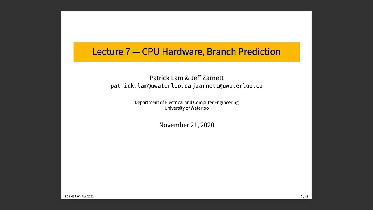 ECE 459 Lecture 7: Side-Channel Attacks