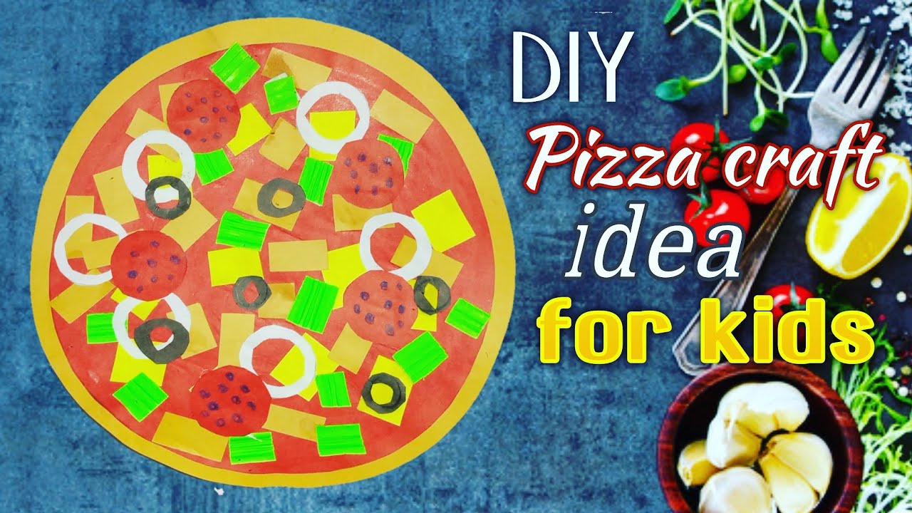 DIY paper pizza craft idea.Pizza craft for kid's. YouTube