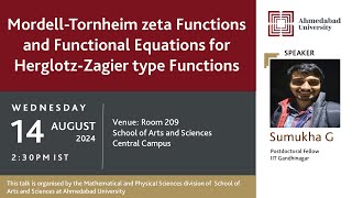 Sumukha S| Mordell-Tornheim zeta Functions & Functional Equations for Herglotz-Zagier type Functions