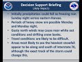 Weather Briefing Saturday February 23, 7:30 AM
