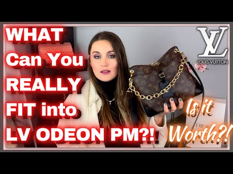 Louis Vuitton Odeon Monogram MM REVIEW- What fits inside? Mod shots 