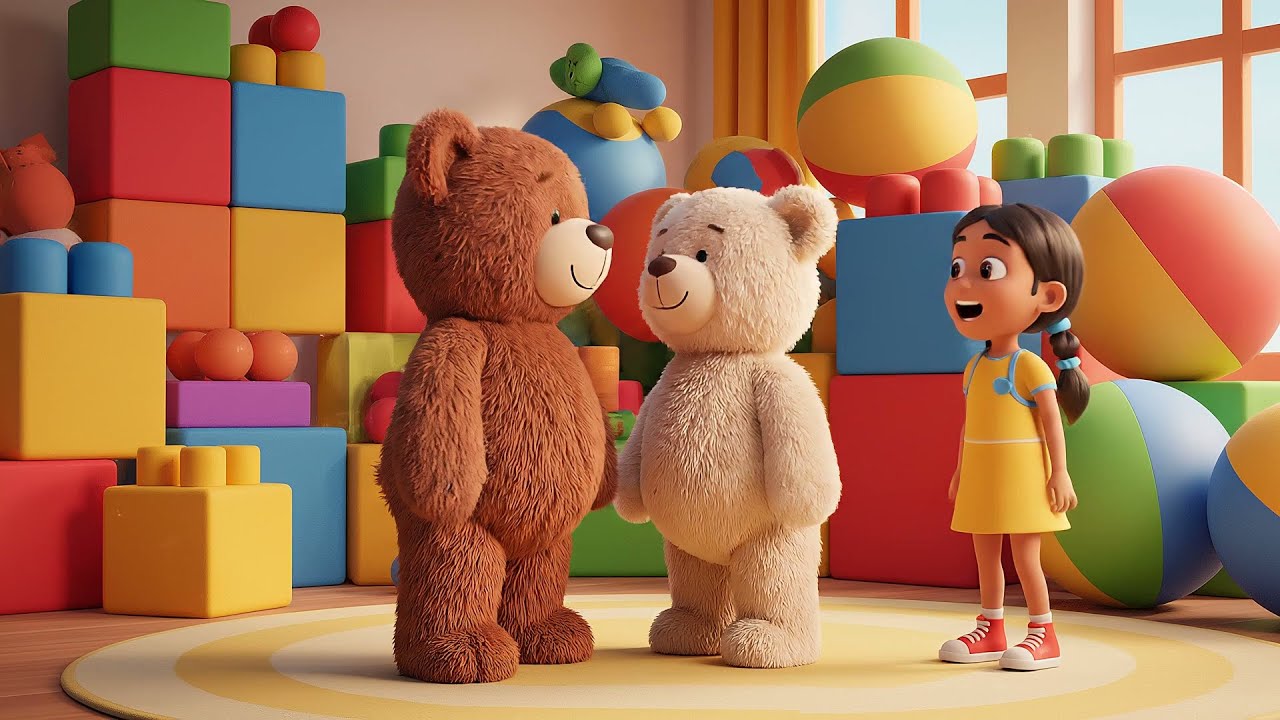 Four Little Toy Bears Hug Hug Hug | Nursery Rhymes for Kids & Baby Songs