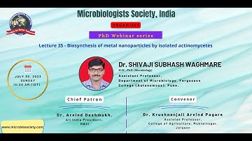 Lecture 35 - Biosynthesis of metal nanoparticles by isolated actinomycetes