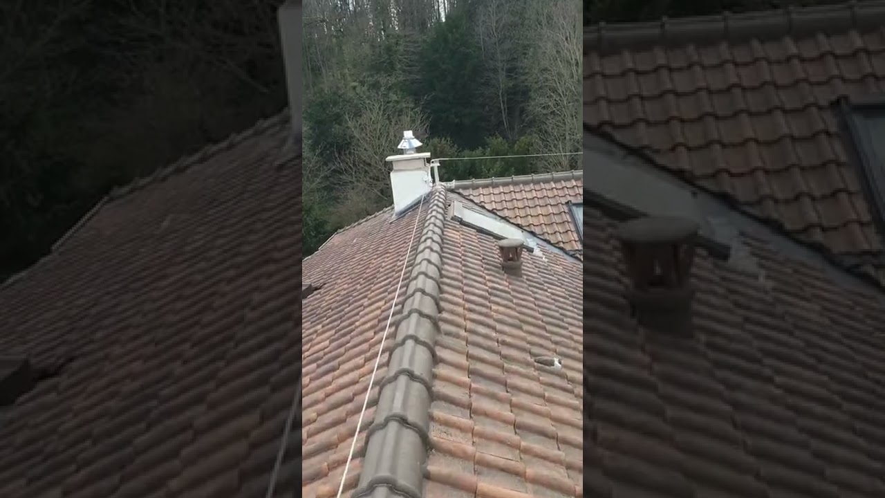 pose d'une ligne de vie a orgeval en inox