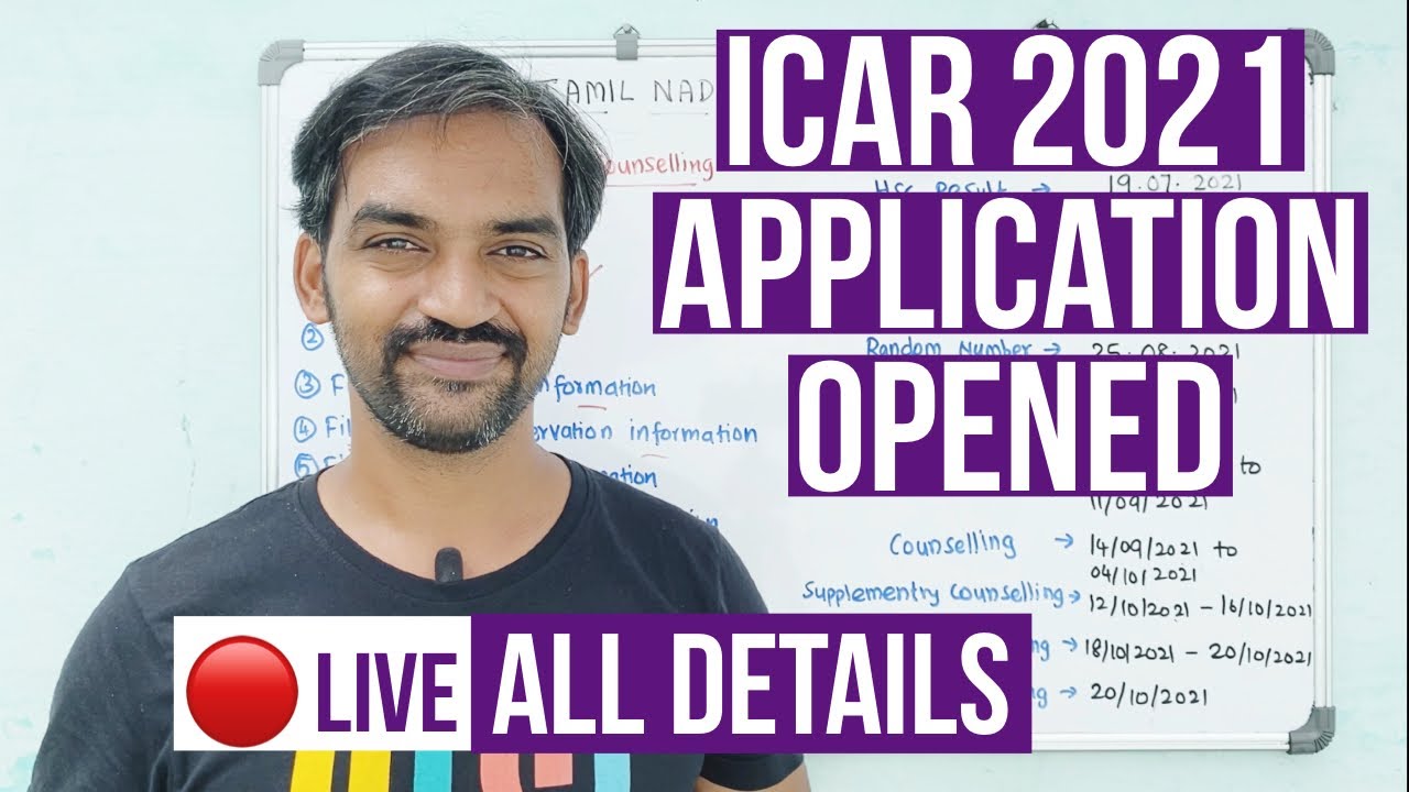 ICAR Exam 2021 Application opened | ICAR 2021 details