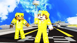 50 vs 2 POWER OF THE GODS! THOR ULTIMATE GUN WAR IN MINECRAFT!