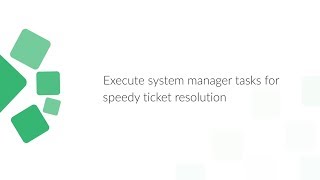 Execute system manager tasks for speedy ticket resolution