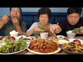 집밥 반찬들!! [[제육볶음&가지무침(Stir-fried Pork&Seasoned eggplant)]] 요리&먹방!! - Mukbang eating show