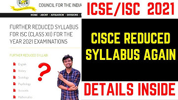 Syllabus further reduced for ICSE & ISC 2021 | Further excluded things from ICSE & ISC English?