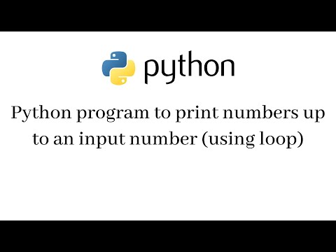 Python program to print numbers up to an input number (using loop)