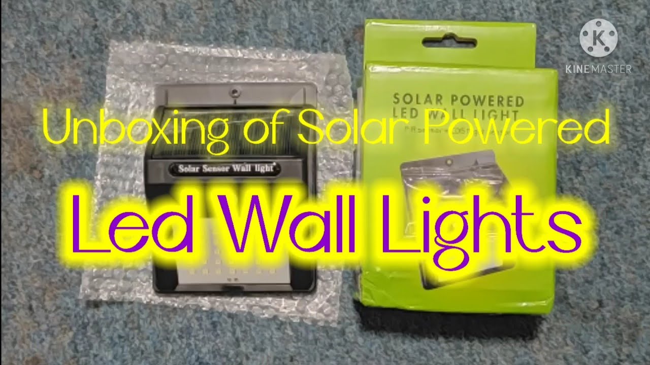 UNBOXING Solar Powered Led Wall Lights
