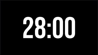 28 Minute Countdown Timer | Minimal