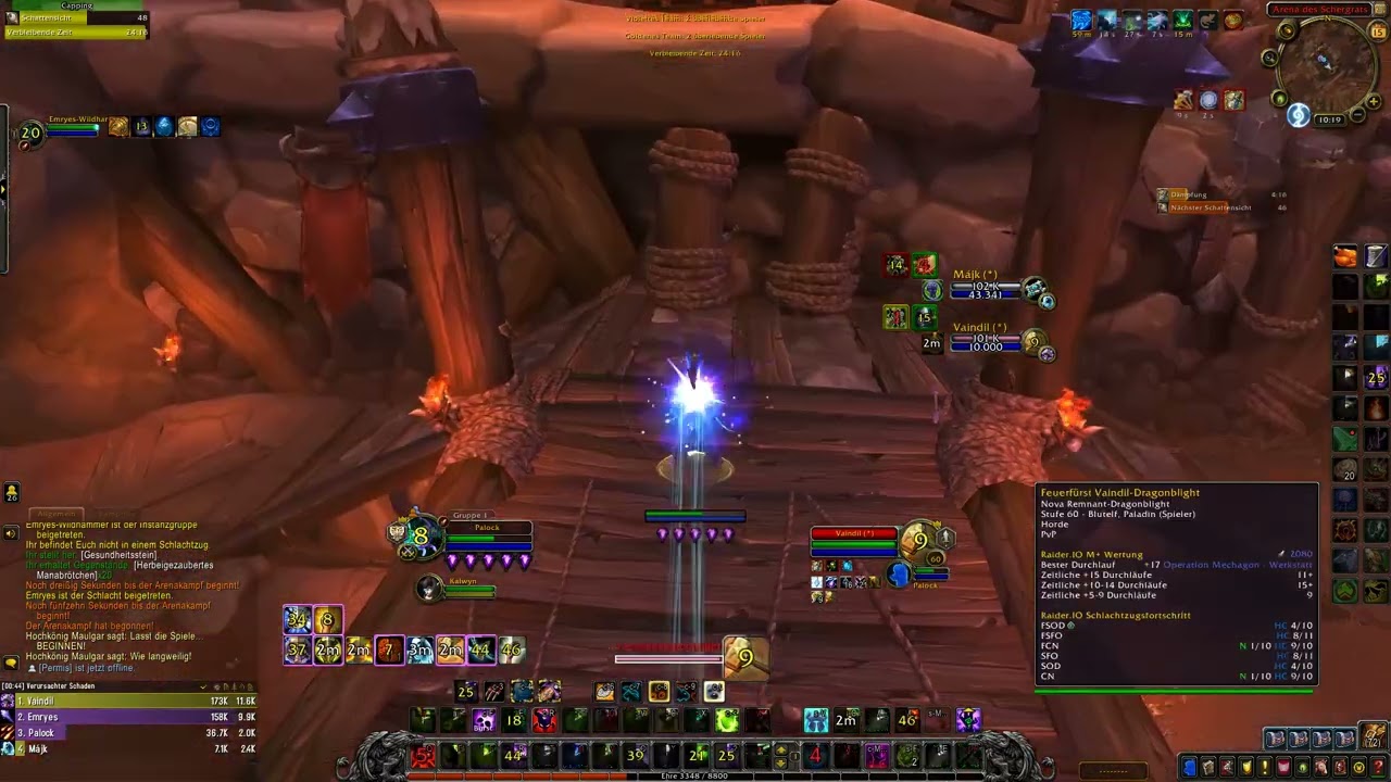 World of Warcraft 9.2 Warlock-Destruction Arena 2vs2 Shadowlands (SL)