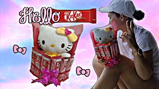 Hello Kitty KitKat Bouquet How To Make My Cutie Chocolate Bouquet for My Kuting