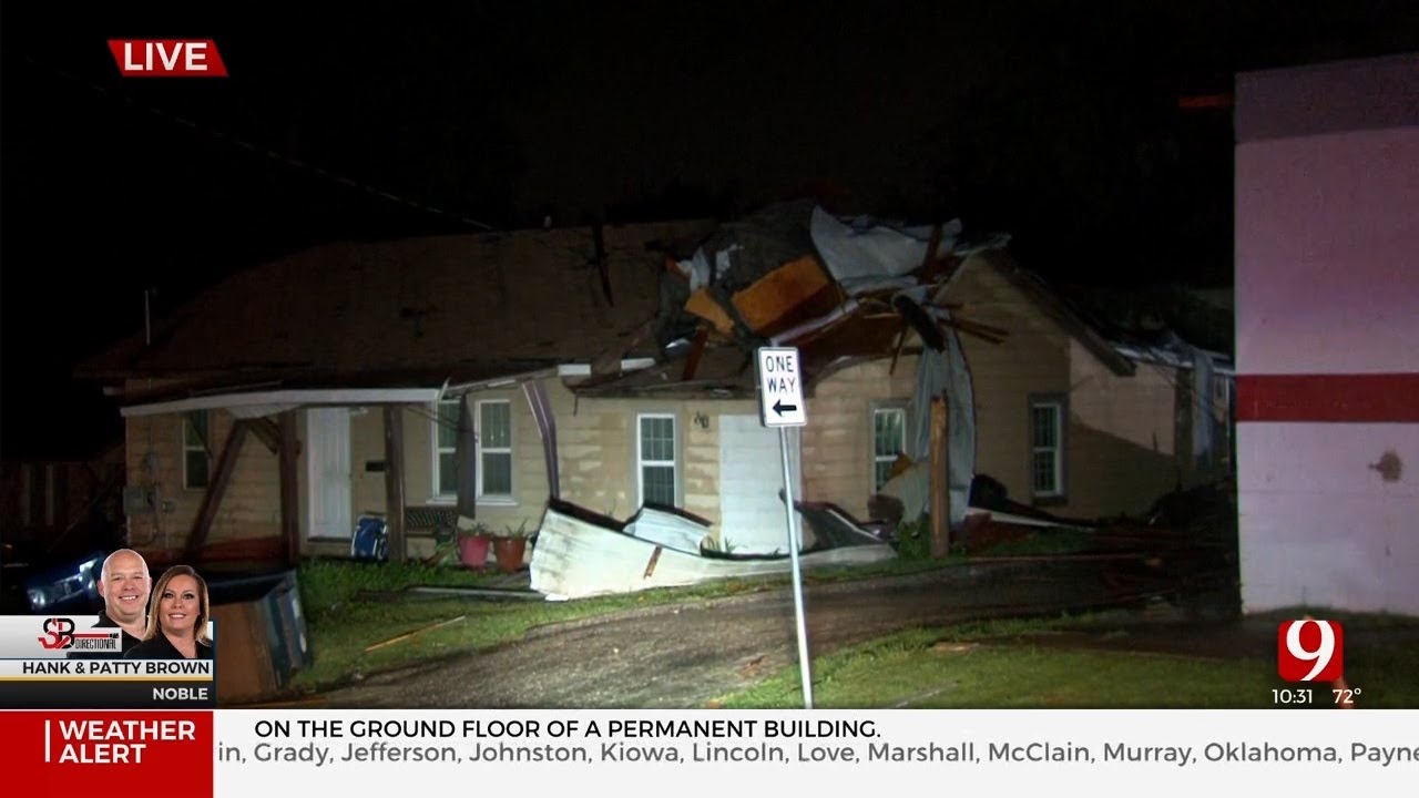 Businesses, Homes Sustain Damage In Noble Following Tornado - YouTube