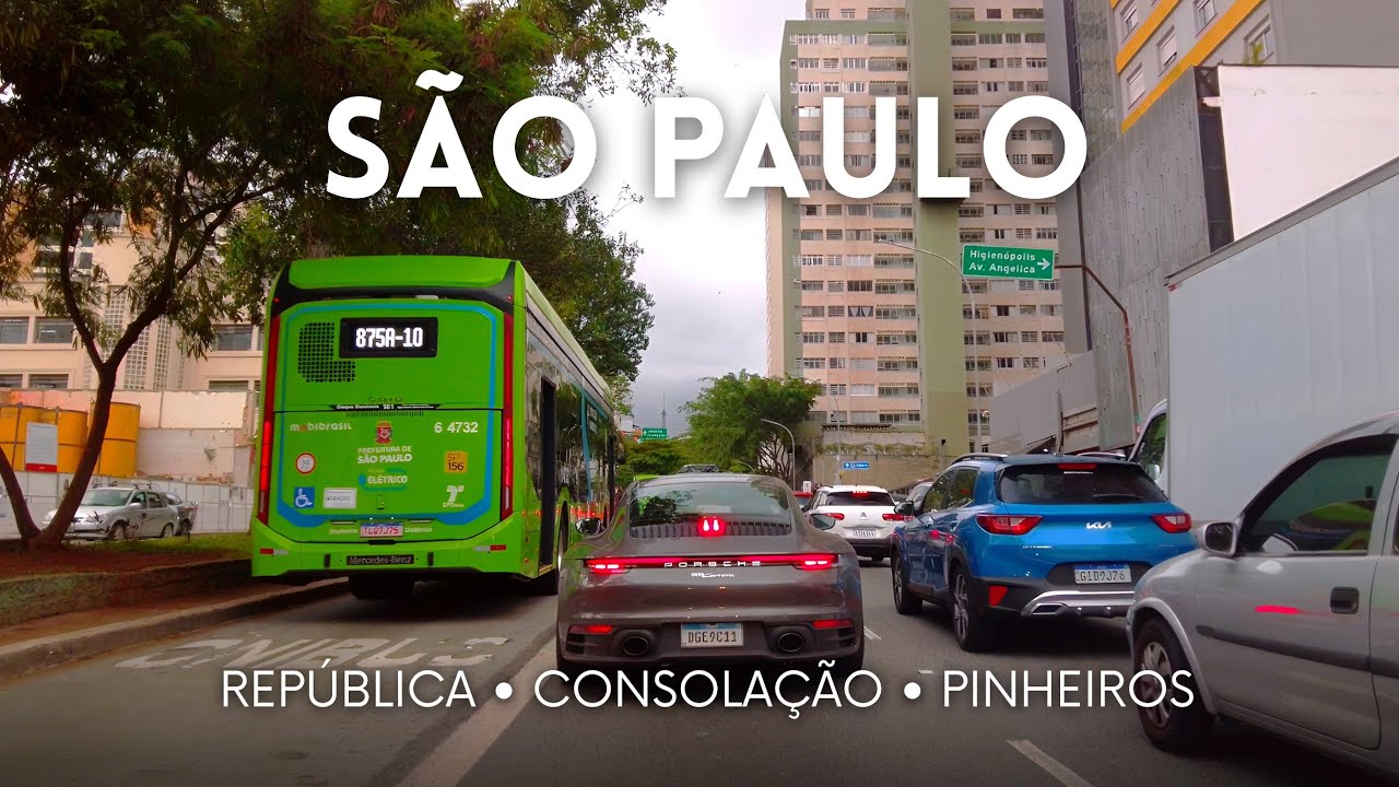 🇧🇷 República, Consolação e Pinheiros em São Paulo 4K