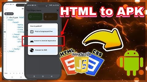 Convert HTML to APK || HTML,Js,Css to Android Application 