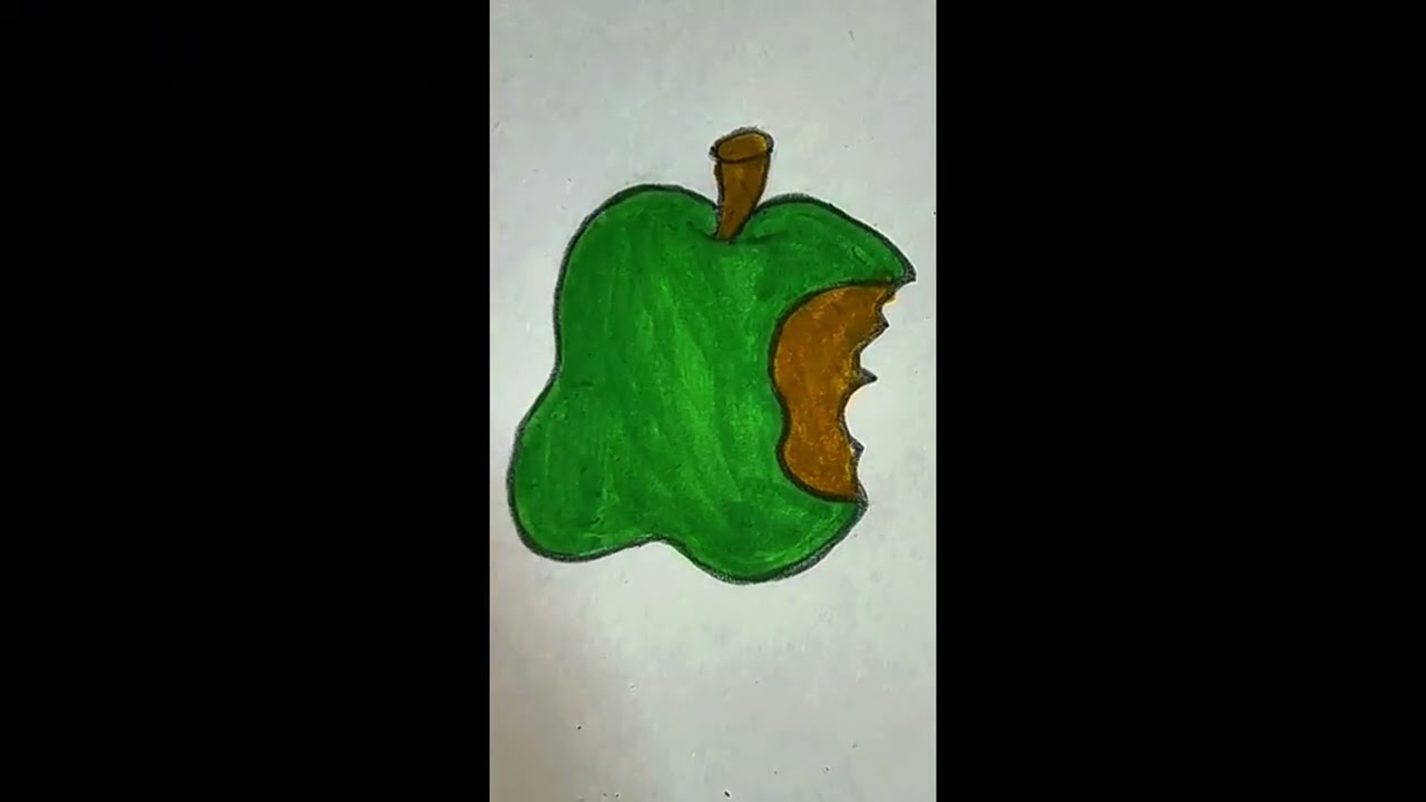 🍎🥕 Coloring apple and carrot  Fun for kids 🎨