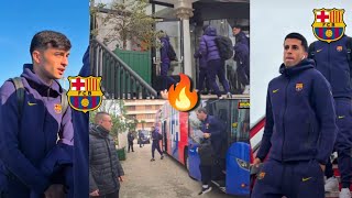 Download Lagu 🛬Arrival✅WATCH🔥Barca players arriving at hotel ahead of La liga game Vs Racing club. Destroy them MP3