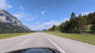 Let's Drive Canmore to Banff in 4K & Real Time! Canadian Rockies & Trans Canada Highway!