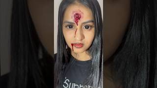 ⚠️BULLET WOUND TUTORIAL⚠️ #halloween  #makeup #challenge #shorts