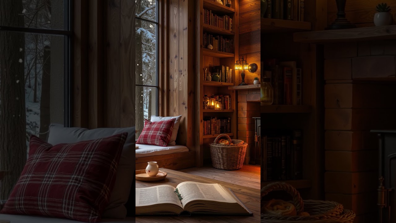 Romantic Winter Café Jazz ❄️Smooth Winter Jazz Music & Crackling Fireplace for Work, Study & Calm