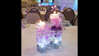 DIY Dollar Tree Flower Centerpieces with Floating Candles