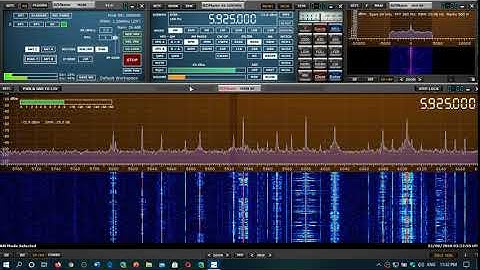 TEST 2 Sdrplay RSPdx MLA 30 loop antenna Voice of America via Botswana relay 5925 kHz Shortwave
