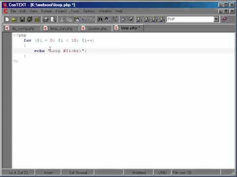 PHP & MySQL (Course 14 For Loops and Array)