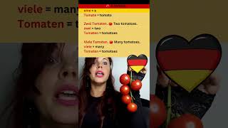 ⚫ 🔴 🟡 Eine Tomate - Practice German words. #learngerman #germanwords #germanwithlove