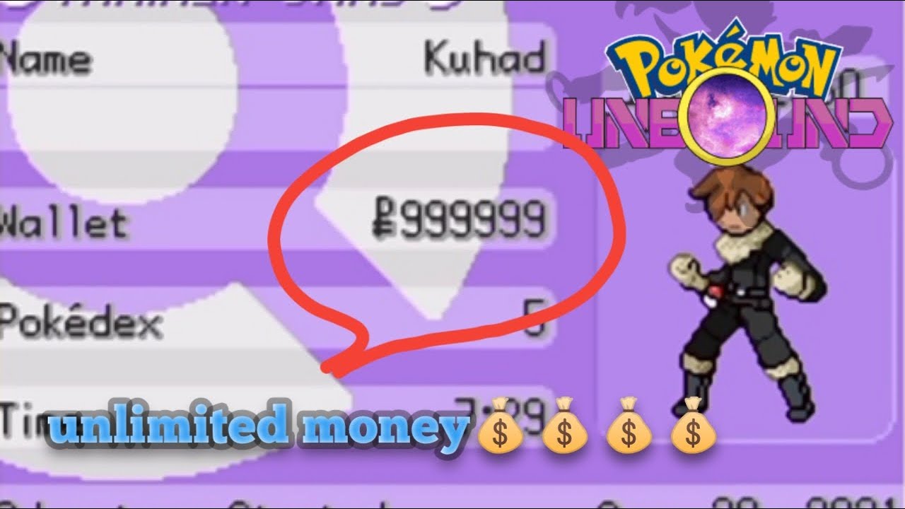 Pokemon unbound unlimited money 💰💰💰🤑🤑🤑 cheat code YouTube