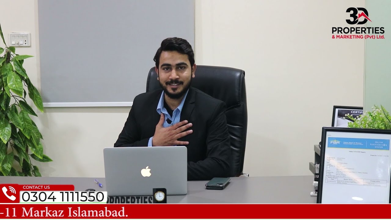 Mansoor Ahmed CEO & CO-Founder of 3D Properties & Marketing PVT (LTD)