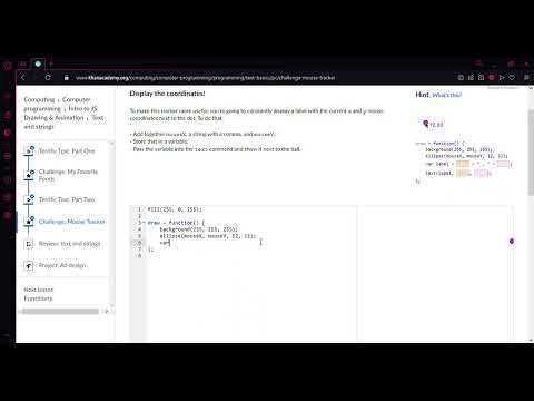 Challenge: Mouse Tracker {Khan academy}