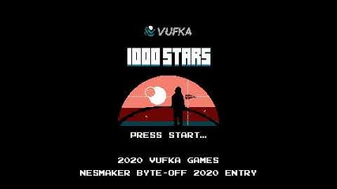 1000 Stars Demo Walkthough / Longplay (NESmaker Byte Off 2020 entry)