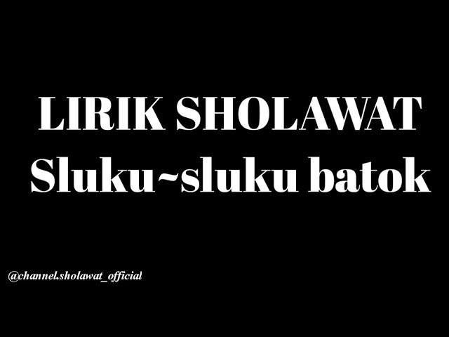 Sluku-sluku batok | voc. gus azmi & cak fandy | spesial lirik sholawat terbaru class=
