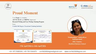Research Writing and Case Development Training Program (AICTE & MEPSC Approved Training Program)