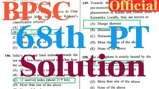 Final Answer 68th BPSC Prelims Exam