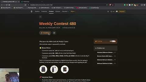 LeetCode Weekly Contest [#480] - Live Solve & Commentary | [1688/580]