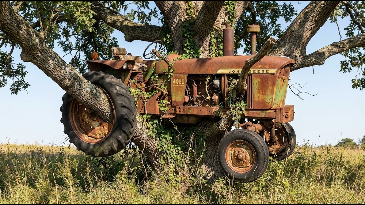 1964 John Deere 4020 Trapped Inside a Tree for Decades — Full Resurrection