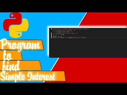 Python Program to find Simple Interest