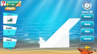 Paper Folding - Origami System Level 30 Solution Cheat 3 Stars Guide