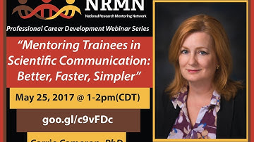 Mentoring Trainees in Scientific Communication: Better, Faster, Simpler