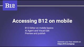Editing your B12 Website on Mobile | Step-by-step tutorial screenshot 5