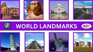 World Famous Landmark Vocabulary for Kids |Famous Landmark for kids| Brainworkshop