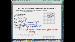 More 8.4: Properties of Rhombuses, Rectangles, and Squares (day 7)