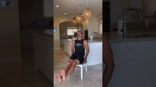Try these seated flutter kicks, like this; #seniorfitness #mobility #seniorworkout #coreworkout
