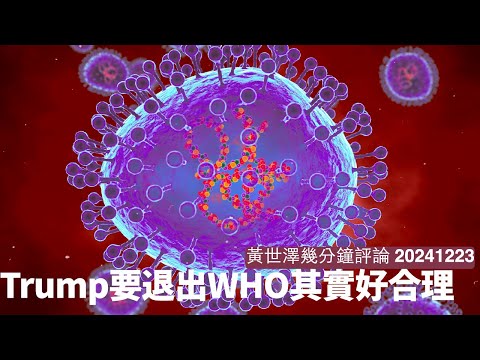 Trump點解又想退出WHO 其實世衛組織喺人類偏肺病毒表現都可知一二 聯合國唔去排除野蠻國家 新體制取而代之係必然 黃世澤幾分鐘評論 20241223 Episode cover
