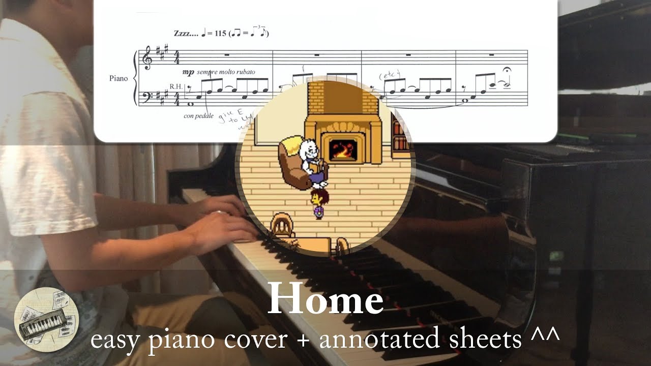 "Home" (from "Undertale") || Easy VGM Piano Sheets ^^