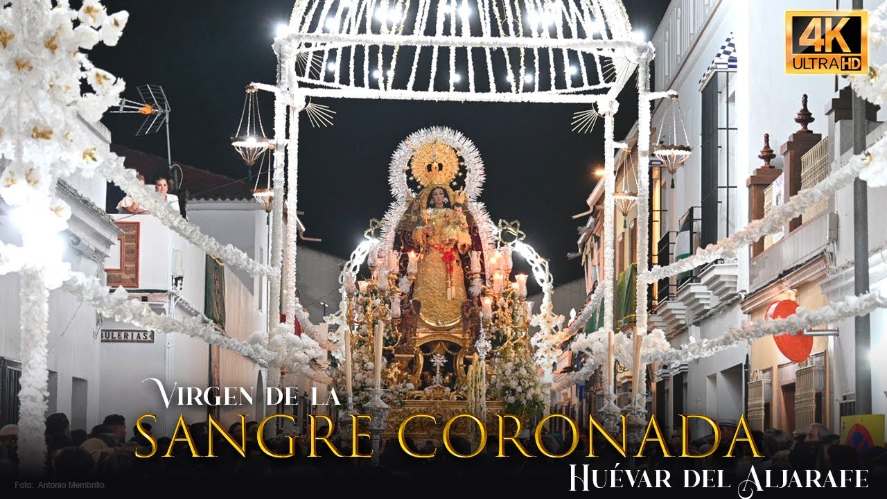 VIRGEN DE LA SANGRE CORONADA ⁴ᴷ | Huevar del Aljarafe 2024 | Banda CARMEN de SALTERAS