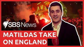 LIVE from Melbourne’s Federation Square as fans flock to watch Matildas vs England | SBS News